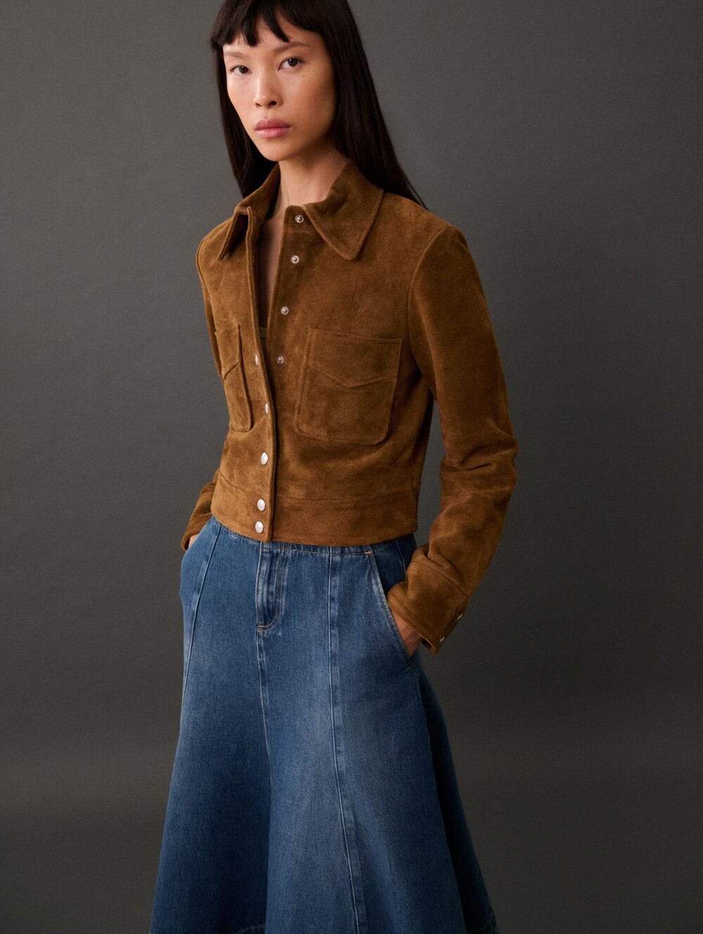 Mango Genuine Suede Western Jacket - Picture 6 of 8